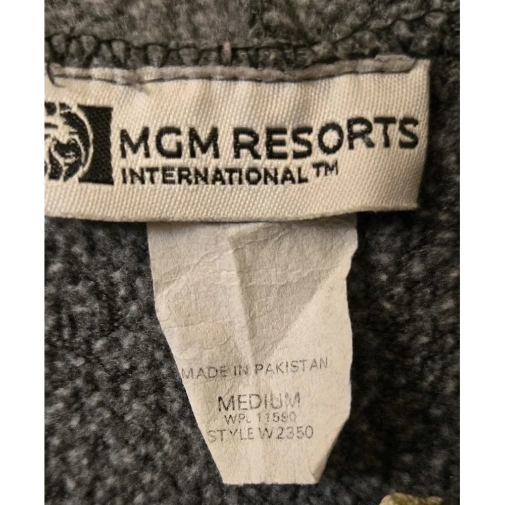 MGM Resorts Las Vegas Gray Medium Zip-Up‎ Jacket Hoodie